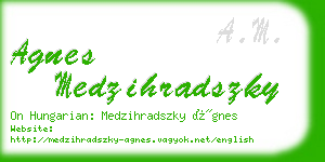 agnes medzihradszky business card